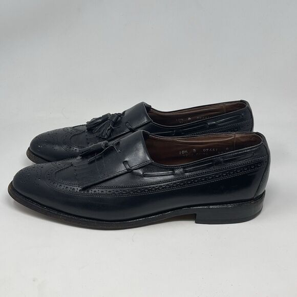 Allen Edmonds Arlington Mens 10.5 D Black Leather Wingtip Tassel Kiltie Shoes main image 15
